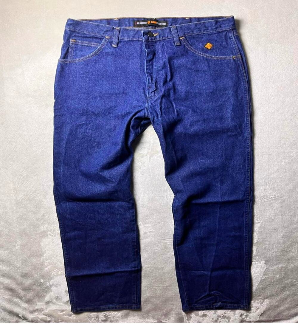 Wrangler Relaxed Fit FR Denim Jeans Men's 36x34 Workwear HRC2 2112 Electrician